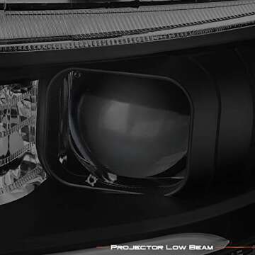 AKKON - Fits 2004-2008 Acura TSX CL9 LED Tube Projector Front Black Smoked Headlights Headlamps Pair