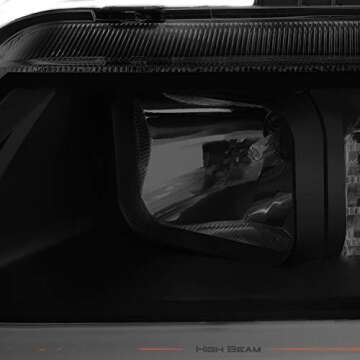 AKKON - Fits 2004-2008 Acura TSX CL9 LED Tube Projector Front Black Smoked Headlights Headlamps Pair