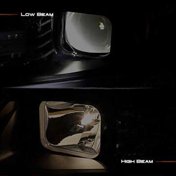 AKKON - Fits 2004-2008 Acura TSX CL9 LED Tube Projector Front Black Smoked Headlights Headlamps Pair