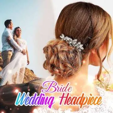 Catery Crystal Wedding Hair Comb Rhinestone Bridal Hairpieces Bridesmaid Clips Accessories for Brides and Women (A Silver)