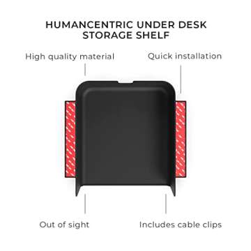 HumanCentric Under Desk Storage Shelf for Organized Workspaces