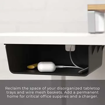 HumanCentric Under Desk Storage Shelf for Organized Workspaces
