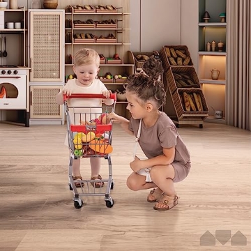 Milliard Metal Toy Shopping Cart for Kids Pretend Play