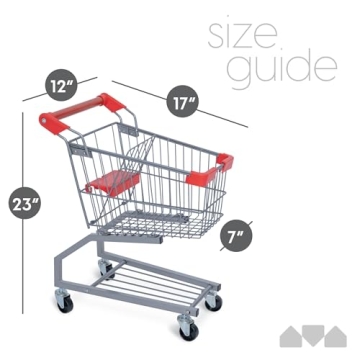 Milliard Metal Toy Shopping Cart for Kids Pretend Play