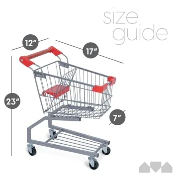 Milliard Metal Toy Shopping Cart for Kids Pretend Play