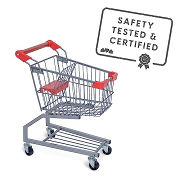 Milliard Metal Toy Shopping Cart for Kids Pretend Play