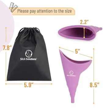 Slick Female Urination Device - Purple, Portable, Easy-to-Use Urinal Funnel for Women on the Go