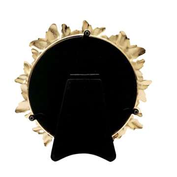 GIFTY GIFTY Round Butterfly Picture Frame with Gold With White Painted Frame 4”x4” Personalized Photo Frame Round Shape, for Vertical Display on Tabletop, Home Decor, Wedding or any Milestone Photos