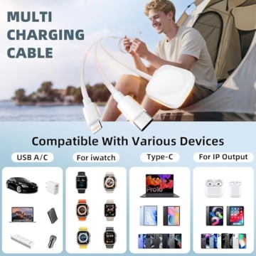 3 in 2 Multi Charging Cable for iPhone and Apple Watch