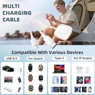 3 in 2 Multi Charging Cable for iPhone and Apple Watch