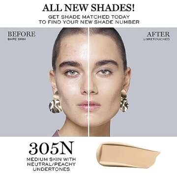 Lancôme Teint Idole Ultra Wear Buildable Full Coverage Foundation - Longwear & Waterproof - Natural...