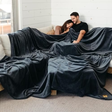 Big Blanket Co Original Stretch Smoke Grey Extra Large Blanket | The Biggest Cozy Must-Have of 2024