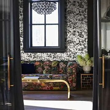 JiffDiff Vintage Floral Wallpaper Peel and Stick Roll 15.75in X 118in