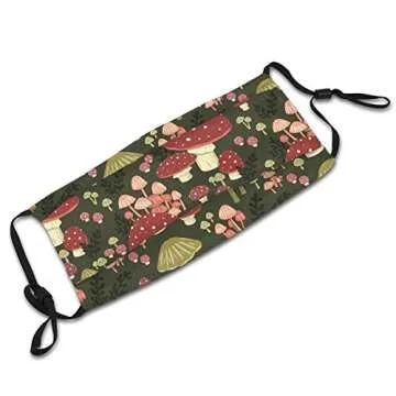 Mushrooms Face Mask Mouth Cover, Reusable Neck Gaiter Washable Bandana Balaclava, for Unisex Sports Outdoor