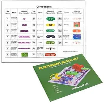 ELSKY 335 Electronics Discovery Kit - Circuits Experiments and Smart Blocks for Kids to Build DIY El...