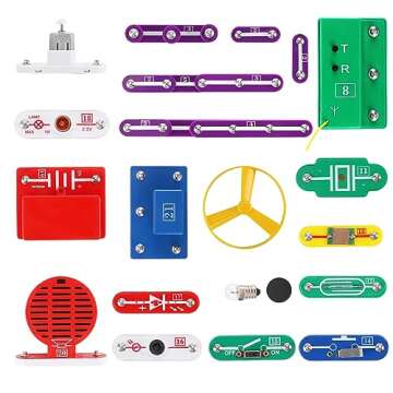 ELSKY 335 Electronics Discovery Kit - Circuits Experiments and Smart Blocks for Kids to Build DIY Electric Circuits