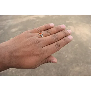 Handmade Carnelian Stone Ring in Sterling Silver
