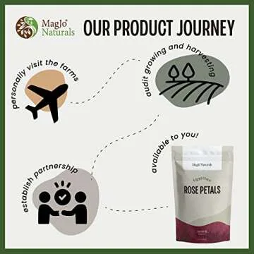 MagJo Naturals Red Rose Petals, Dried, Culinary Grade A, Harvested from Faiyum Oasis in Egypt (4 oz)