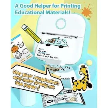 Phomemo Print Pods Mini Printer- T02 Sticker Printer Inkless Printer Sticker Maker, Bluetooth Thermal Pocket Printer for Study Notes, Stickers, Photos, DIY Printing, with 3 Rolls Paper, Green