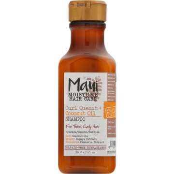 Maui Moisture Curl Quench + Coconut Oil Curl-Defining Anti-Frizz Shampoo - Hydrate, Vegan, 13 fl oz ...