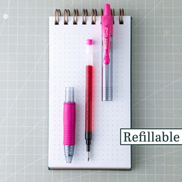 Premium Pilot G2 Refillable Gel Pens - 0.7mm Fine Point Pink