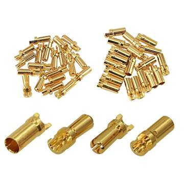 20Pair Amass 3.5mm Gold Bullet Banana Plug Connectors for Hobby Electric Projects