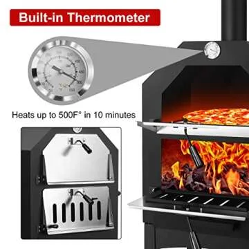 EDOSTORY Outdoor Pizza Oven for Perfect Backyard Cooking