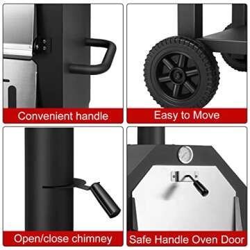 EDOSTORY Outdoor Pizza Oven for Perfect Backyard Cooking