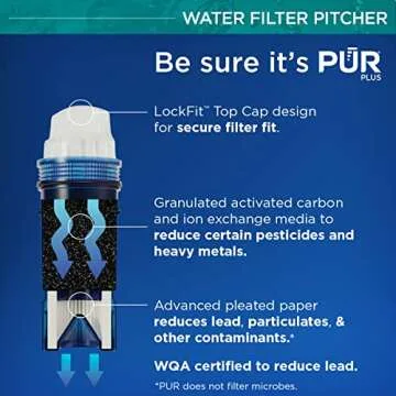 PUR Plus 11 Cup Water Filter Pitcher for Fresh Hydration