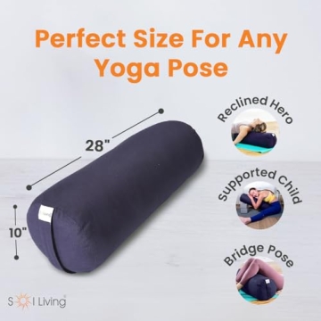 Sol Living Cotton Yoga Bolster Pillow for Meditation