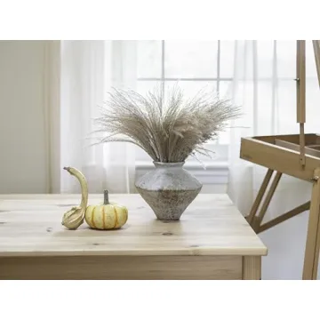 Handmade Rustic White Ceramic Vase Elegant Home Decor