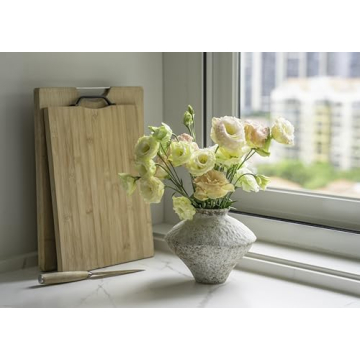 Handmade Rustic White Ceramic Vase Elegant Home Decor