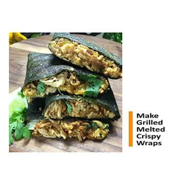 Raw Wraps, Gluten Free, Paleo, Vegan, Keto Friendly Food, Shelf Stable, 5 Wraps per Pack, Vegan, Low Carb Tortilla Wraps, Spinach Flavor