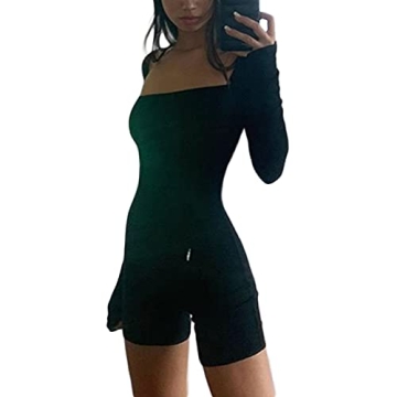 Stylish Muineobuka Ribbed Knit Bodycon Jumpsuit for Women