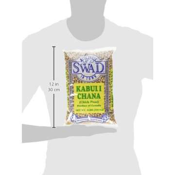 Great Bazaar Swad - Indian Whole White Garbanzo Beans-Kabuli Chana Dal, 4 Pound