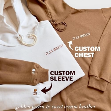 WEAR PHYSIQUE Custom Embroidered Hoodie for Couples Gifts