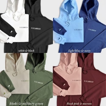 WEAR PHYSIQUE Custom Embroidered Hoodie for Couples Gifts