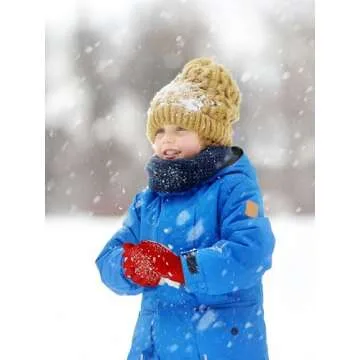 Glooarm 12 Pairs Kids Gloves Winter Toddler Gloves Full Fingers Knit Gloves Children Stretchy Warm Gloves Bulk for Boys Girls