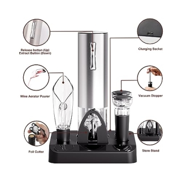 Convenient Cokunst Rechargeable Electric Wine Opener Set