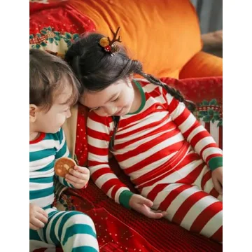 AVAUMA Baby Pajama Set Soft Cotton Christmas Stripes