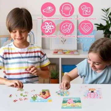 24 Pack Animal Jigsaw Puzzles for Kids' Classrooms