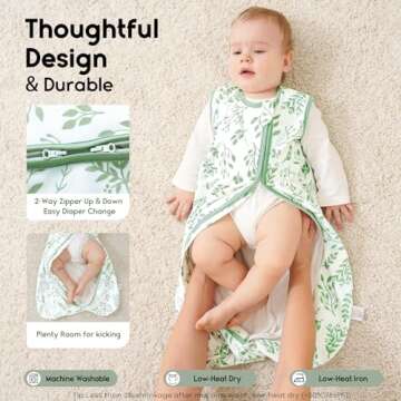 Yoofoss Baby Sleep Sack 0-6 Months TOG 1.0 Baby Wearable Blanket, 2 Pack 100% Cotton Infant Toddler Sleeping Sack 2-Way Zipper Lightweight Sleep Sack