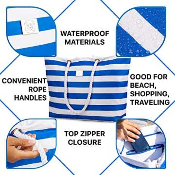 Bag&Carry Waterproof Tote Beach Bag | Stylish & Spacious