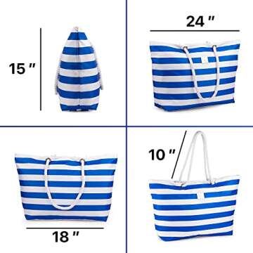 Bag&Carry Waterproof Tote Beach Bag | Stylish & Spacious