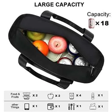 Weitars Insulated Lunch Bag for Men Women,Leak Proof Lunch Box for Work,Extra Large Lunch Tote Bag W...