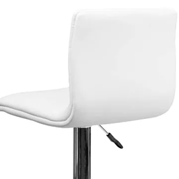 Flash Furniture Vincent Modern Adjustable Barstool - White/Chrome