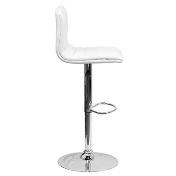 Flash Furniture Vincent Modern Adjustable Barstool - White/Chrome
