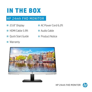 HP 24mh FHD Monitor with 23.8-Inch IPS Display