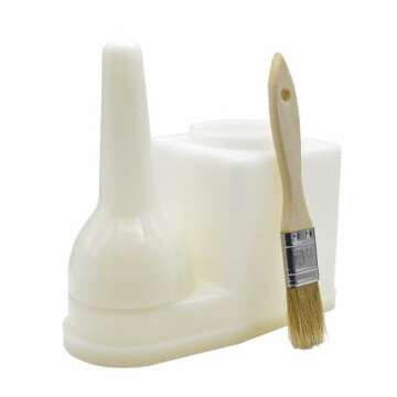 Big Horn 19040 30-Ounce Glue Container with Brush, White