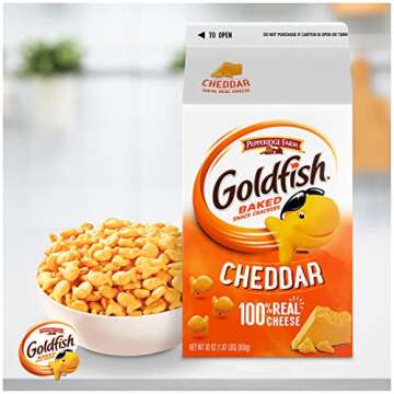Goldfish Cheddar Crackers, Snack Crackers, 30 oz carton